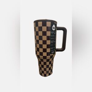 HydroJug Checkered Black and Brown Water Bottle